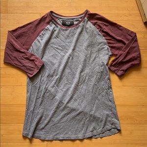 Alternative Maroon Baseball Tee